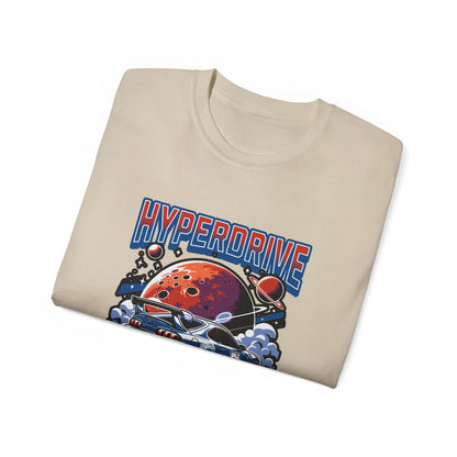 Hyperdrive Dynamics Unisex Ultra Cotton Tee - Retro Space Car Graphic T-Shirt - CreativeRino