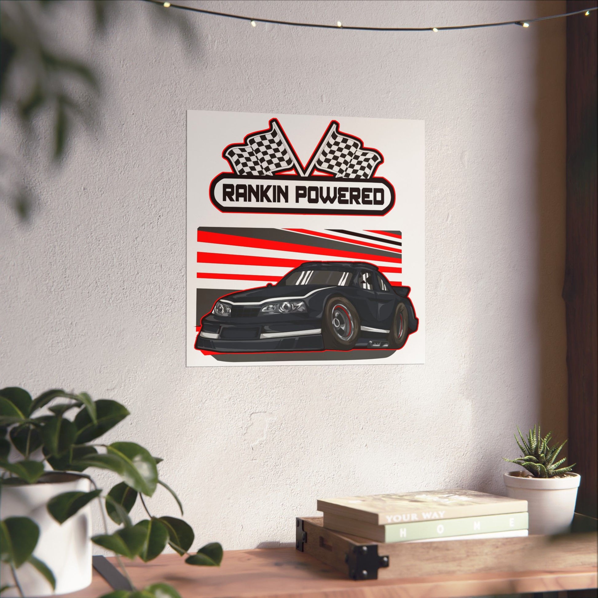 Racing Inspired Matte Square Poster - 'Rankin Powered' - Perfect Wall Art for Auto Enthusiasts - CreativeRino
