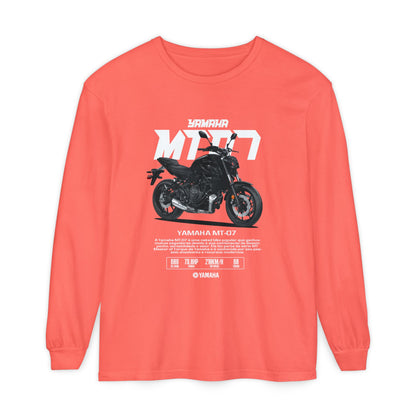 Yamaha MT-07 Long Sleeve T-Shirt for Motorcycle Enthusiasts - CreativeRino