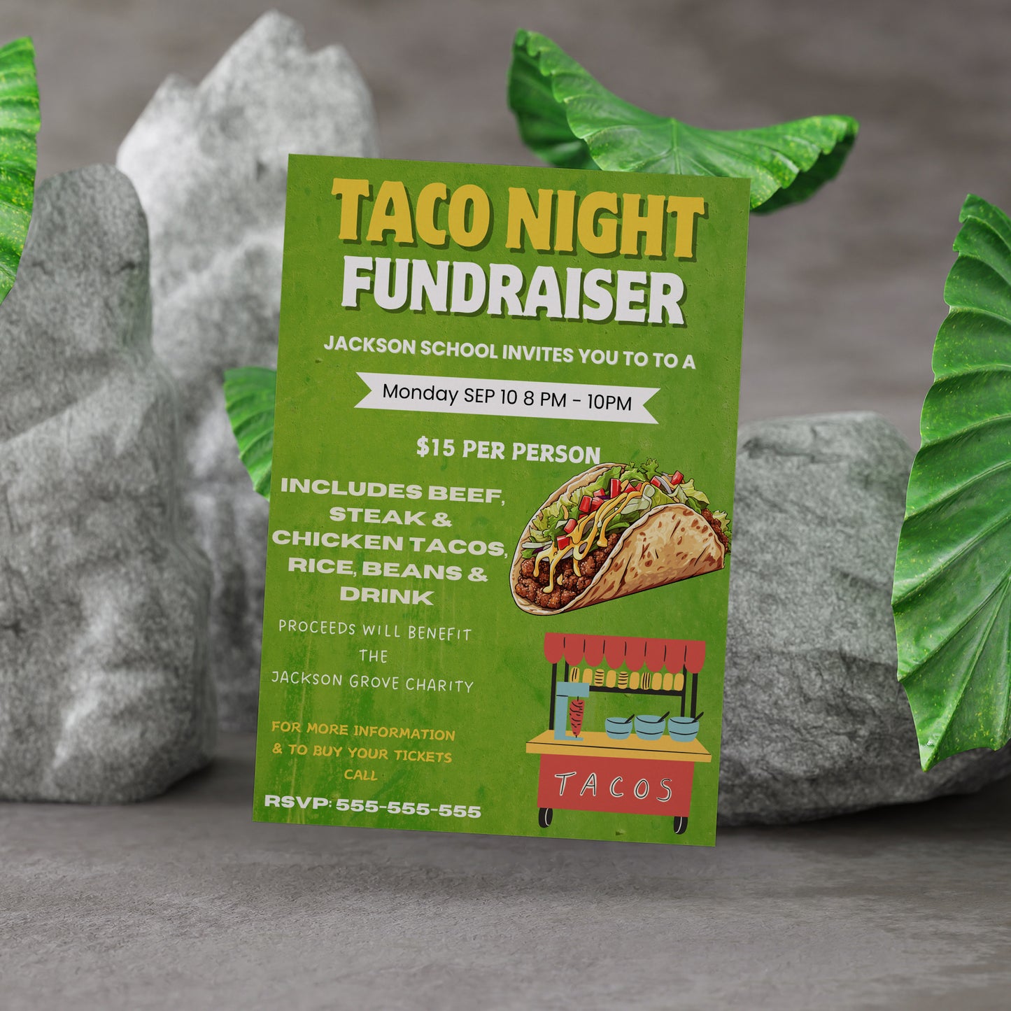 Taco Fundraiser Flyer Template | Taco Night Fiesta Mexican Flyer