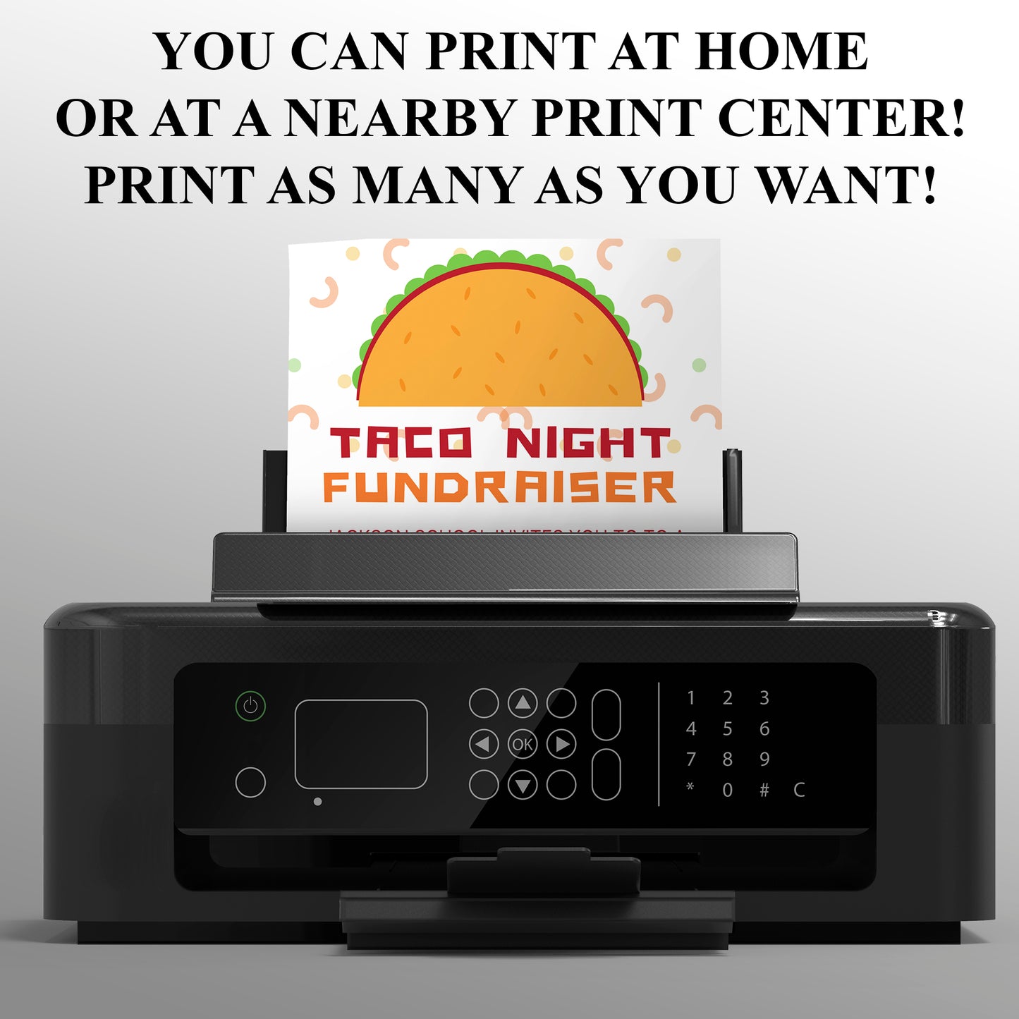 Taco Fundraiser Flyer Template | Taco Night Fiesta Mexican Flyer Invite