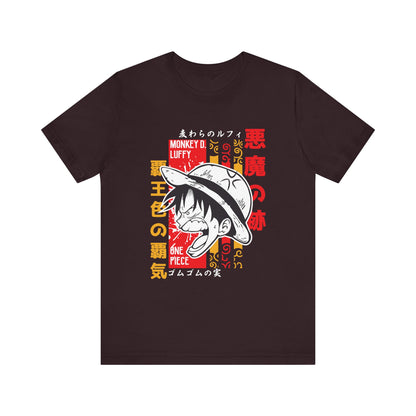 One Piece Luffy Graphic Tee – Unisex Jersey T-shirt for Anime Fans - CreativeRino