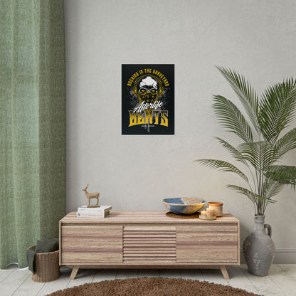 Cool Skull Music Rolled Poster - Afterlife Beats - Perfect Poster for Music Lovers & Home Decor - CreativeRino