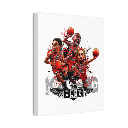 Basketball Canvas Art Print - "The Big Three: Greatest Ever" Canvas Wall Decor - CreativeRino