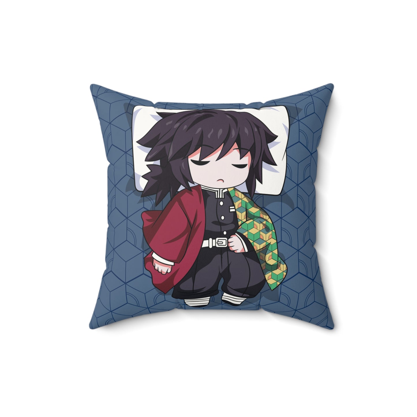 Anime Demon Slayer Character Faux Suede Square Pillow - Cozy Decor for Fans - CreativeRino