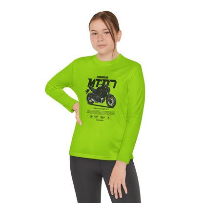 Yamaha MT-07 Youth Long Sleeve Competitor Tee - Cool Motorcycle T-shirt Design for Young Riders - CreativeRino