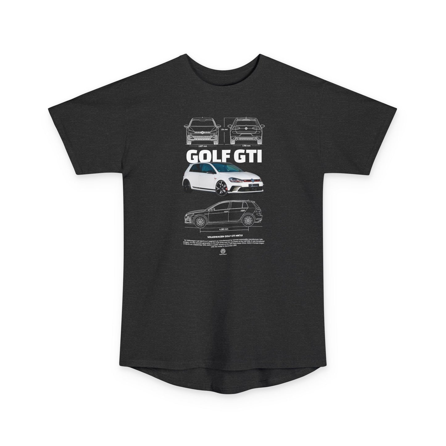 Volkswagen Golf GTI Urban Car Print Unisex Long Body Tee - CreativeRino