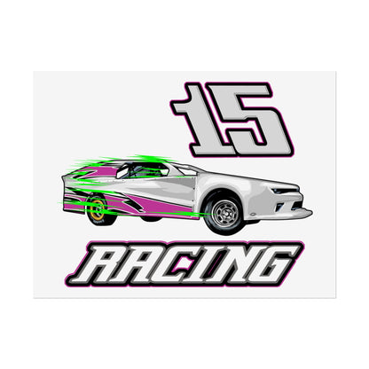15 Racing Car Rolled Poster - Vibrant Race Car Art for Car Enthusiasts - CreativeRino