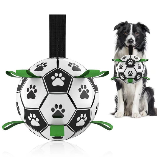 Interactive Dog Soccer Ball: Inflatable Outdoor Training Toy for Medium & Large Dogs CreativeRino
