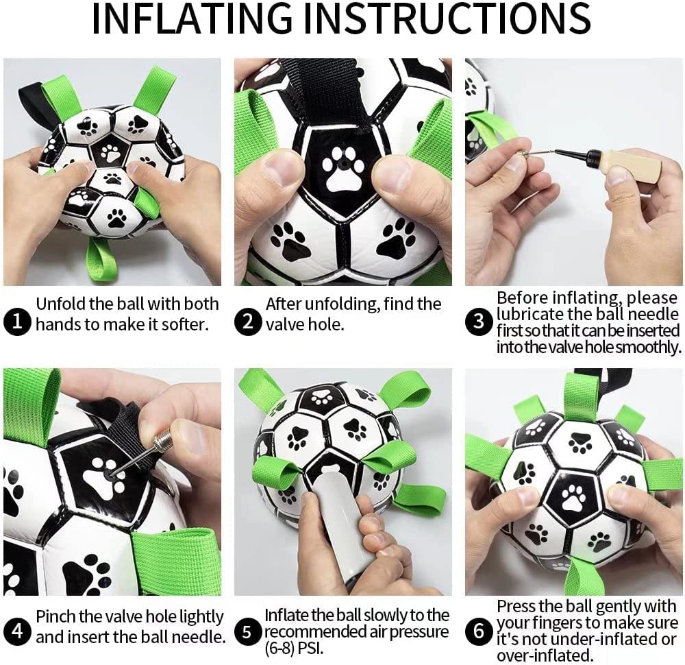 Interactive Dog Soccer Ball: Inflatable Outdoor Training Toy for Medium & Large Dogs CreativeRino