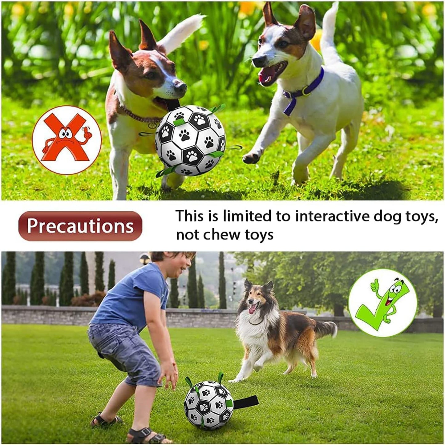 Interactive Dog Soccer Ball: Inflatable Outdoor Training Toy for Medium & Large Dogs CreativeRino