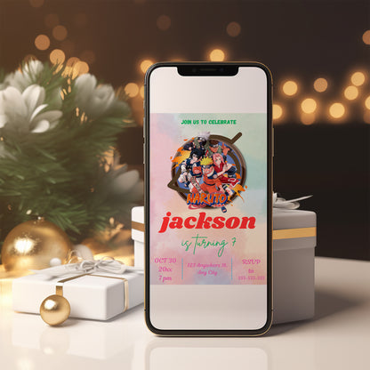 Naruto Birthday Invitation Template - CreativeRino