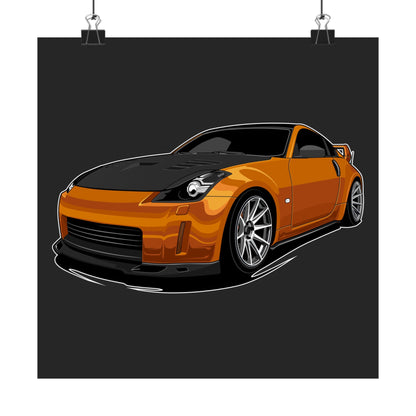 Sports Car Matte Square Car Posters - Perfect for Car Enthusiasts & Man Caves - CreativeRino