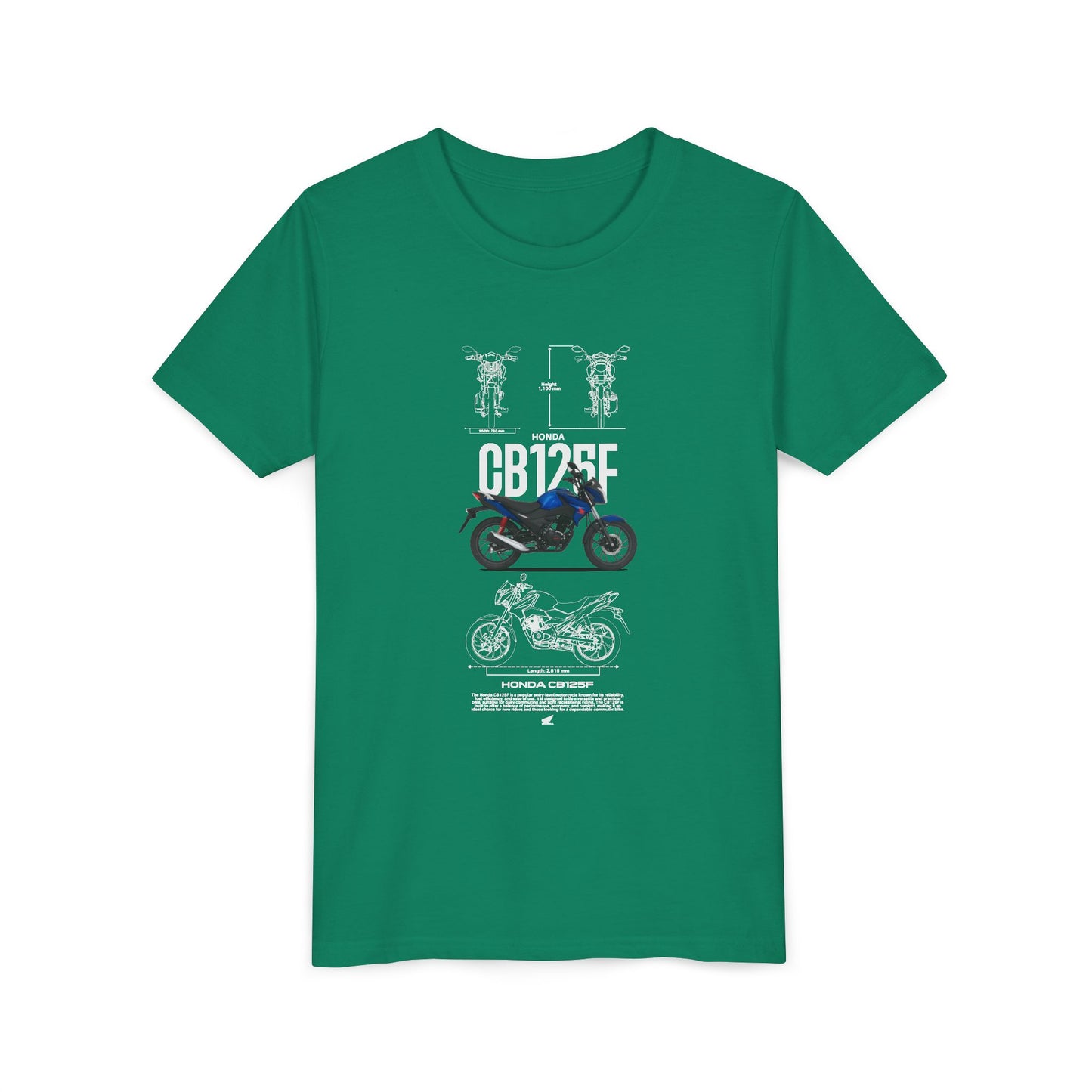 Honda CB125F Youth Motorcycle Graphic T-shirt - CreativeRino