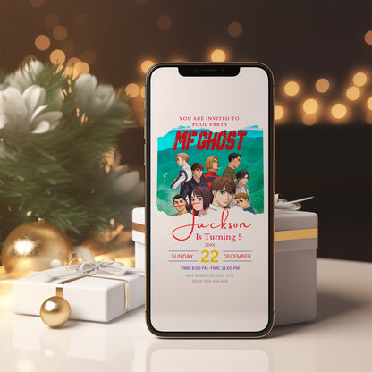 MF Ghost Birthday Invitation Template - CreativeRino
