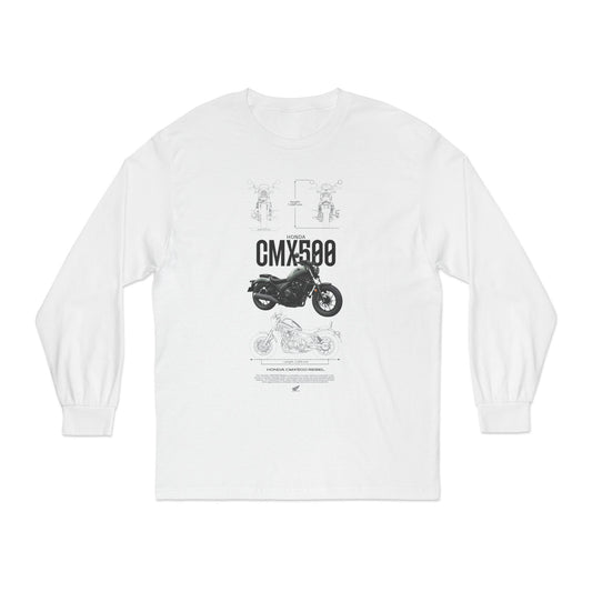 Honda CMX500 Rebel Motorcycle Long Sleeve T-Shirt for Enthusiasts - CreativeRino