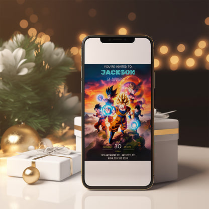 Dragonball Z Birthday Invitation Template - CreativeRino