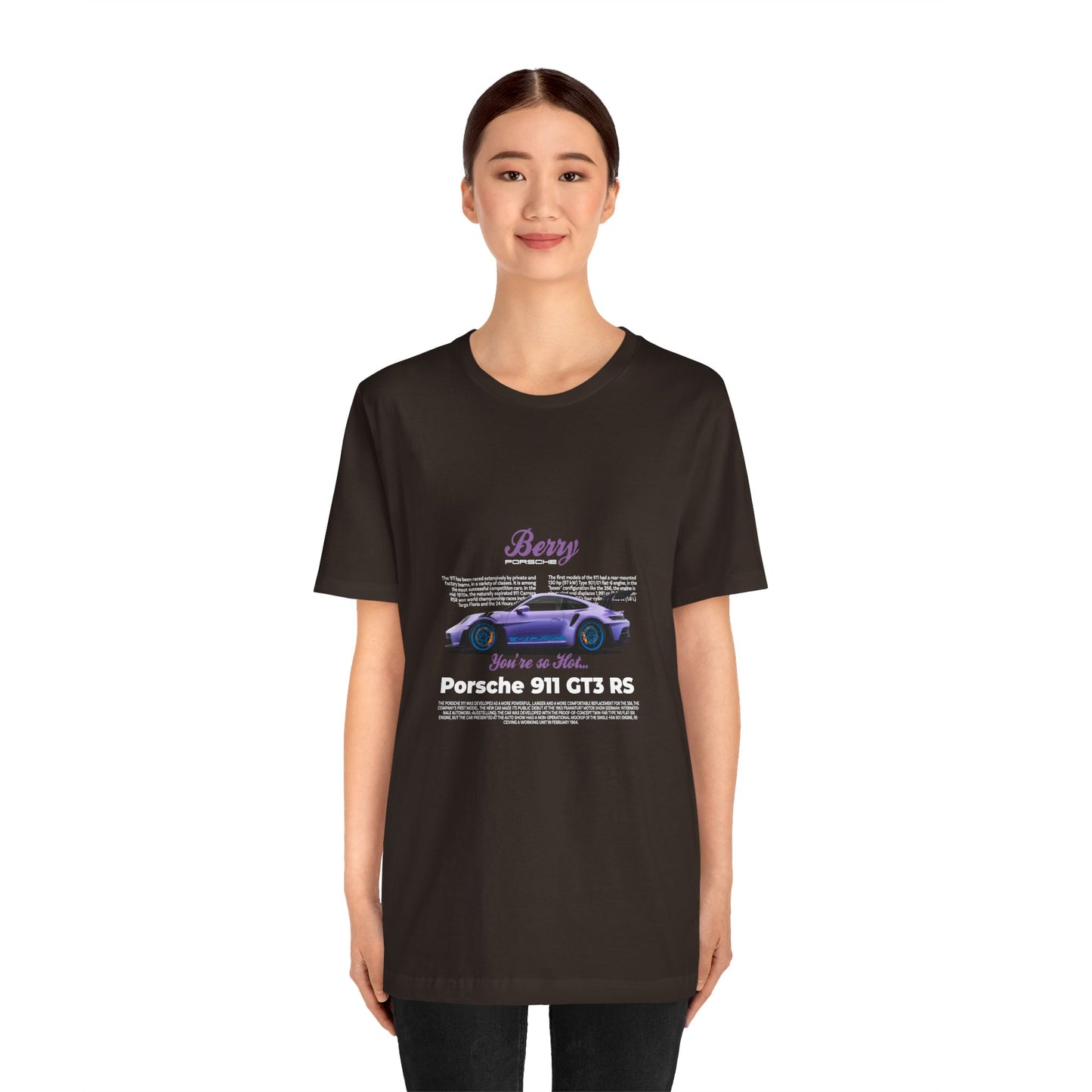 Porsche 911 GT3 RS Berry Car Tee for Automotive Enthusiasts - CreativeRino