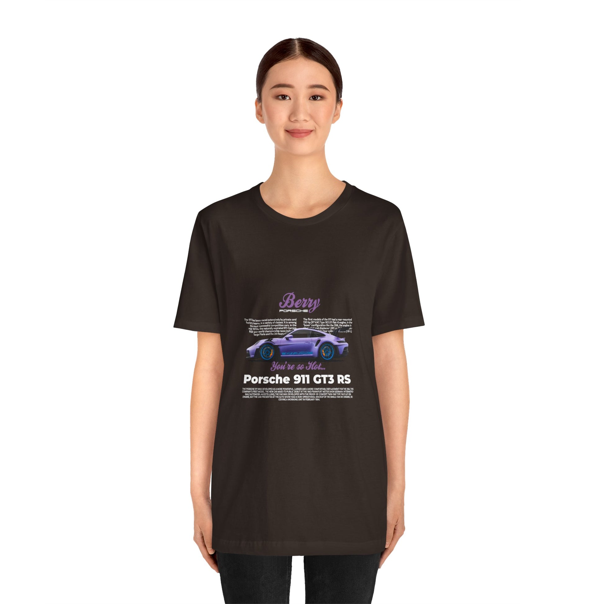 Porsche 911 GT3 RS Berry Car Tee for Automotive Enthusiasts - CreativeRino