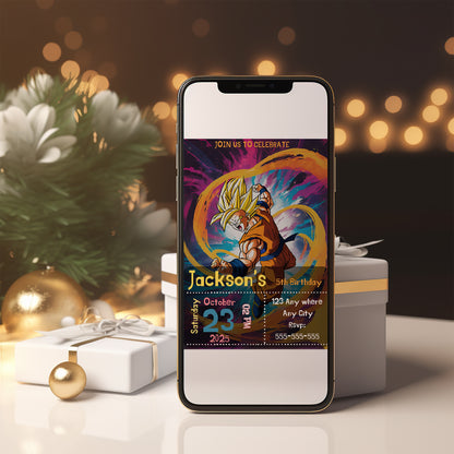 Dragonball Z Birthday Invitation Template - CreativeRino