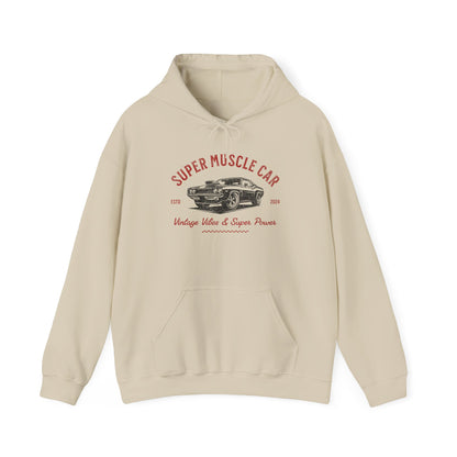Super Muscle Car Hoodie - Unisex Heavy Blend Sweatshirt for Car Enthusiasts - CreativeRino