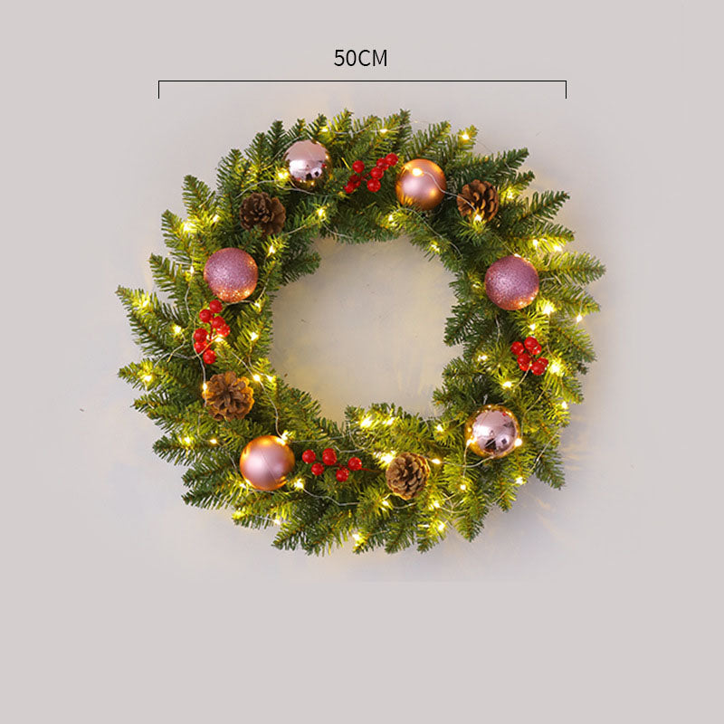 Multi-Size Christmas Rattan Wreath (30-60cm) | Door & Window Holiday Scene Decoration