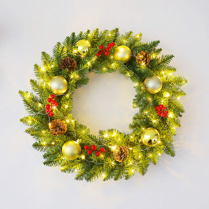 Multi-Size Christmas Rattan Wreath (30-60cm) | Door & Window Holiday Scene Decoration eprolo