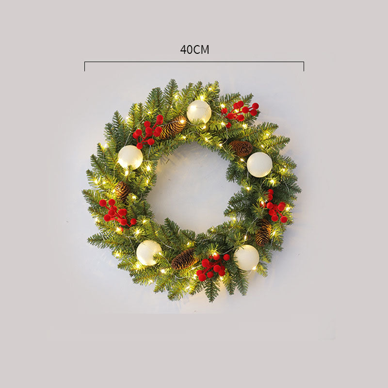 Multi-Size Christmas Rattan Wreath (30-60cm) | Door & Window Holiday Scene Decoration