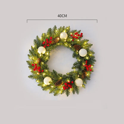 Multi-Size Christmas Rattan Wreath (30-60cm) | Door & Window Holiday Scene Decoration