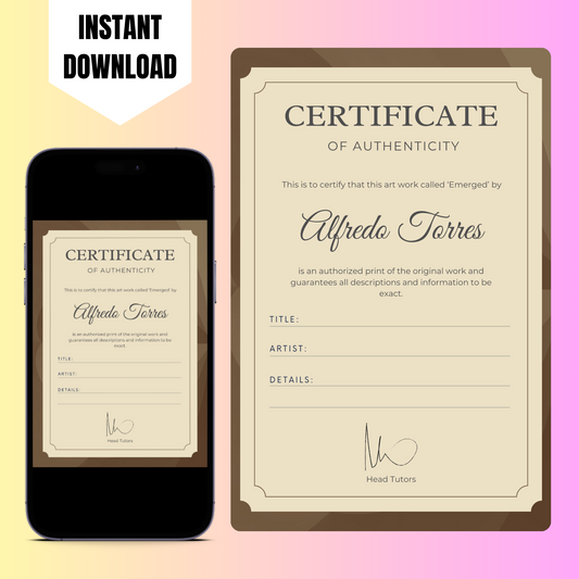 Certificate of Authenticity Template | Authenticity Certificate