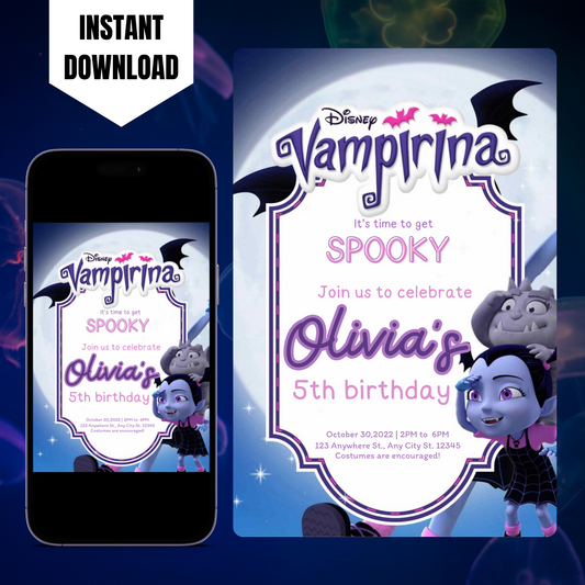 Vampirina Birthday Invitation Template