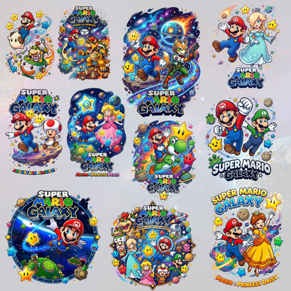Super Mario Galaxy Movie PNG Bundle | Mario Galaxy Characters Clipart CreativeRino