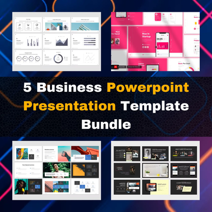 5 Business Powerpoint Presentation Template Bundle CreativeRino