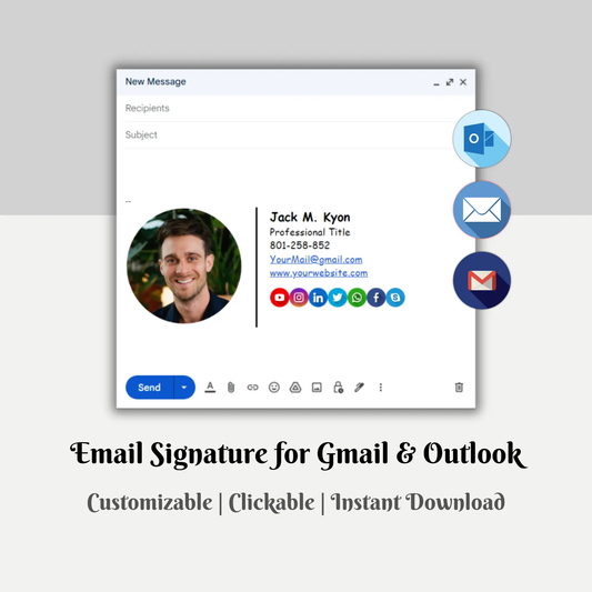 Outlook Gmail Email Signature Design Template CreativeRino