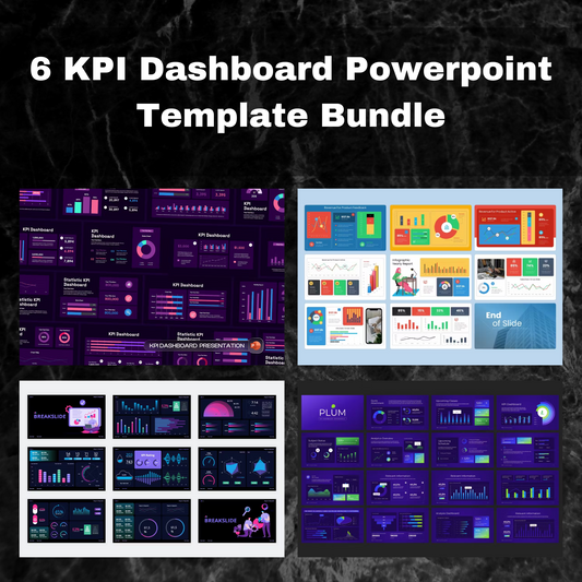 6 KPI Dashboard Powerpoint Presentation Template Bundle