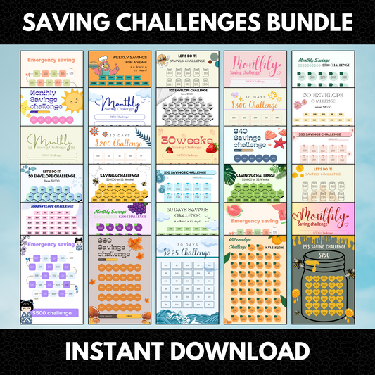 30 Month Saving Challenge Bundle | Saving Money Tracker