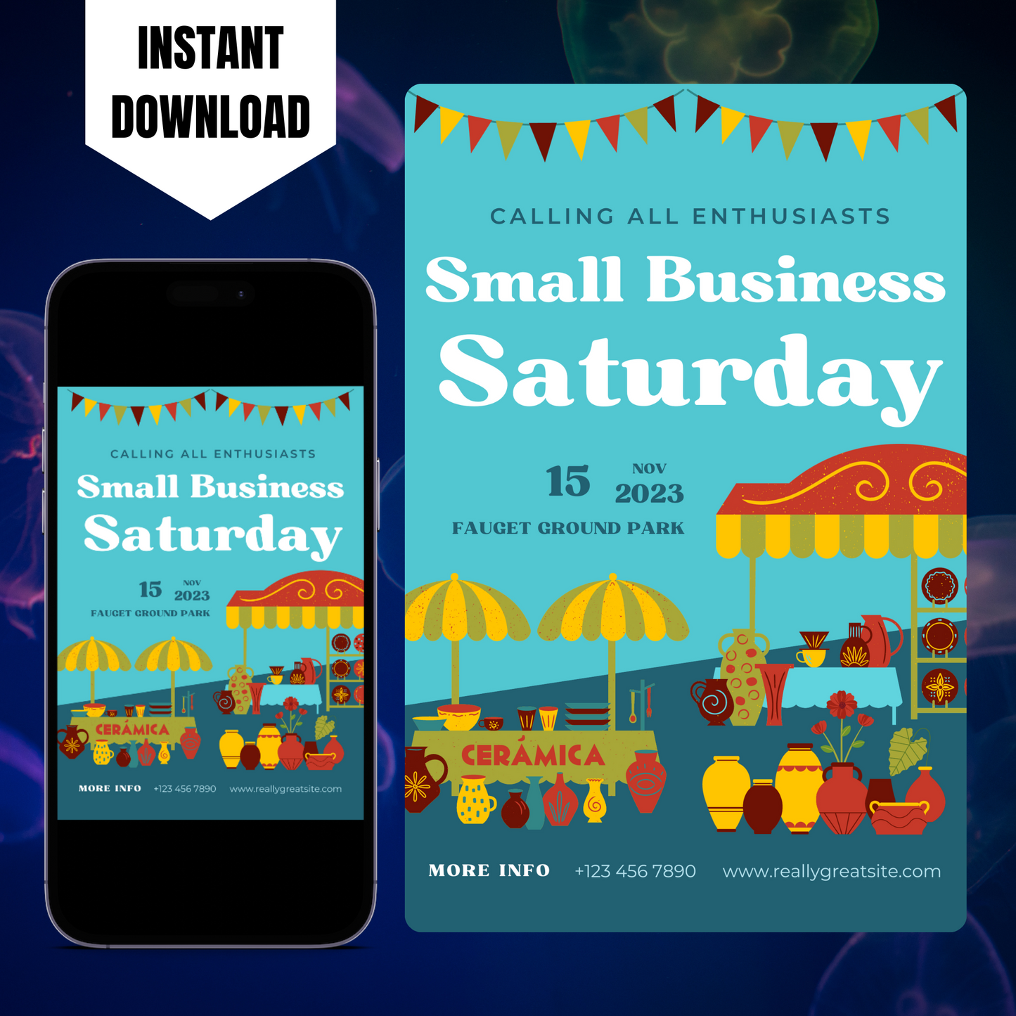 Small Business Saturday Invitation Flyer Template