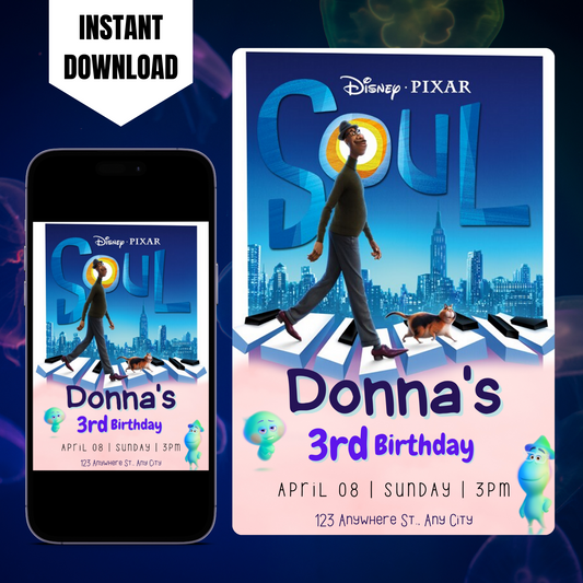 Soul Birthday Invitation Template