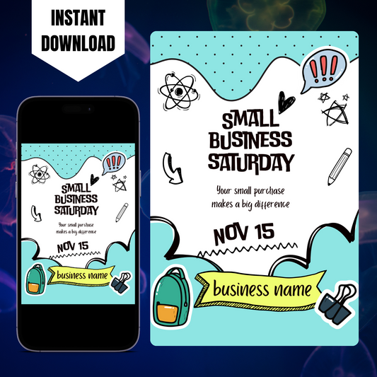 Small Business Saturday Invitation Flyer Template