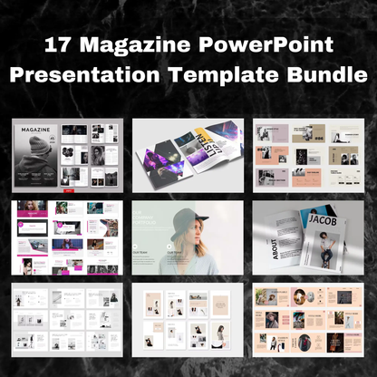 17 Magazine Powerpoint Presentation Template Bundle | Magazine Style Business PowerPoint Template CreativeRino