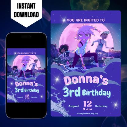 Kipo and the Age of Wonderbeasts Birthday Invitation Template CreativeRino