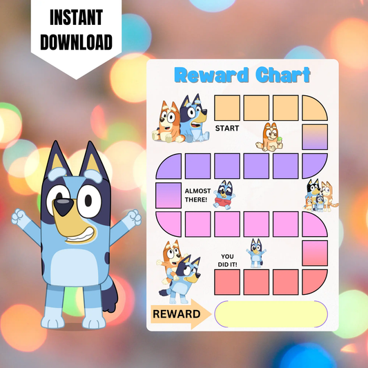 Bluey Reward Chart Template | Bluey Potty Training Chart CreativeRino
