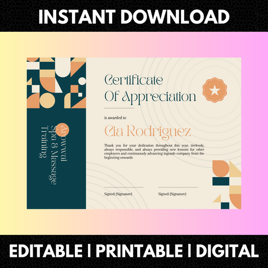 Certificate of Appreciation Template | Appreciation Certificate