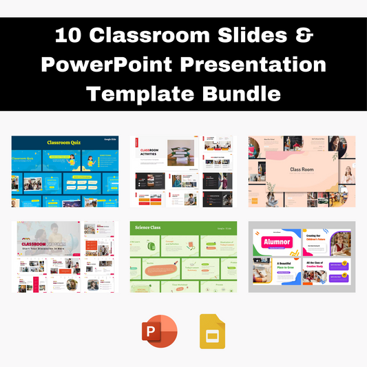 10 Classroom Google Slides and Powerpoint Presentation Template Bundle