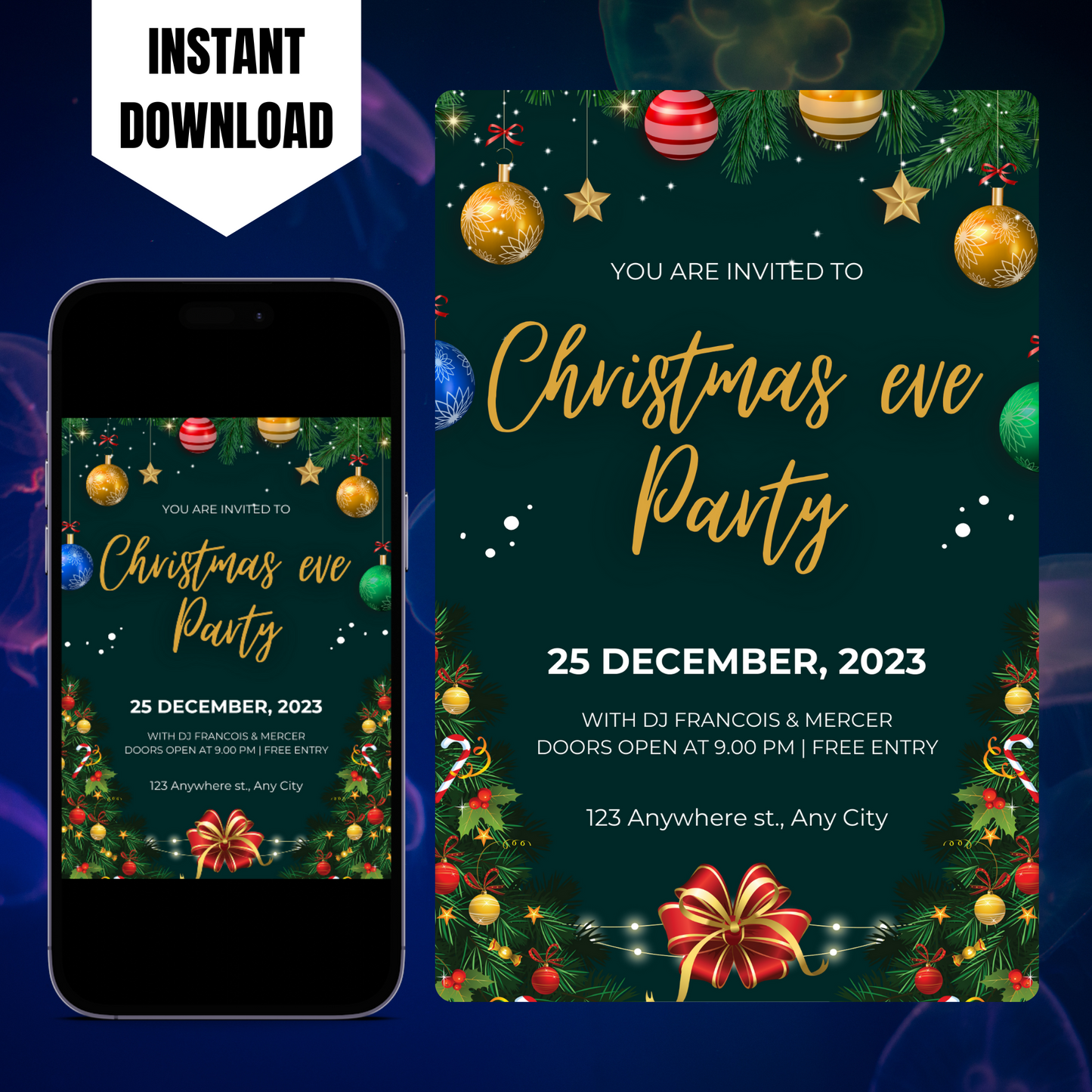 Christmas Eve Party Invitation Template