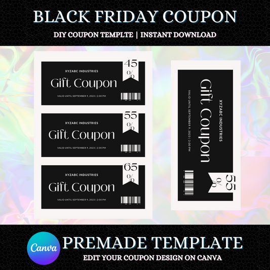 Black Friday Coupons Template | Black Friday Sale Offer Coupon