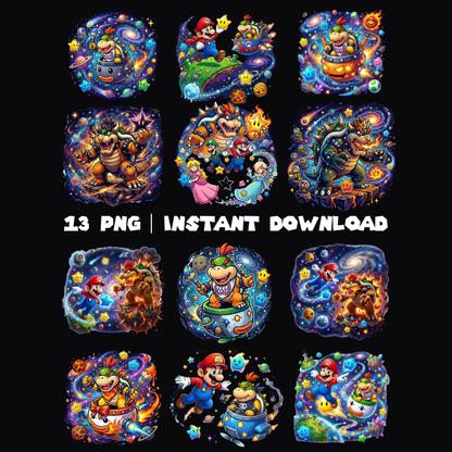 Browser PNG - Super Mario Galaxy PNG | Mario Space Theme Clipart CreativeRino