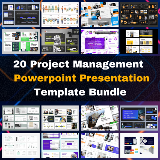 20 Project Management Powerpoint Presentation Template Bundle