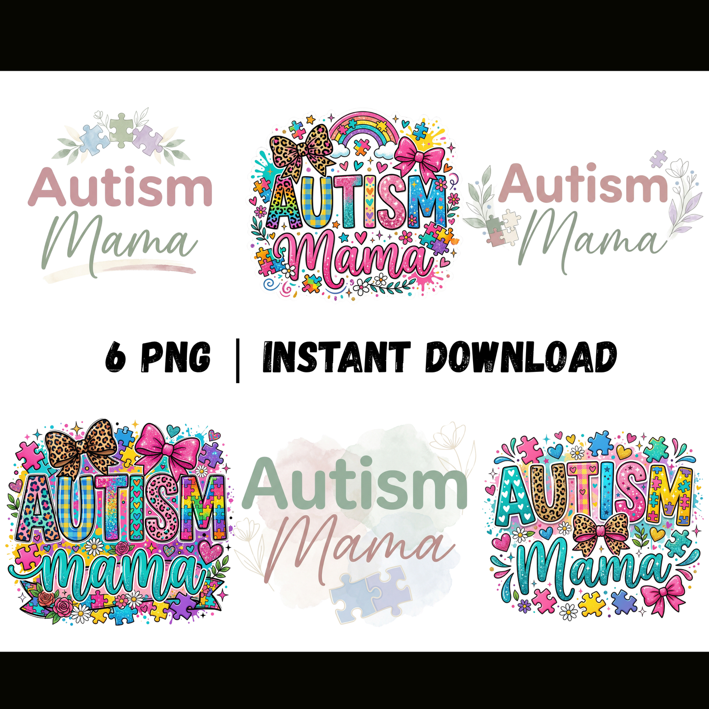 Autism Mama PNG | Awareness Sublimation Design CreativeRino