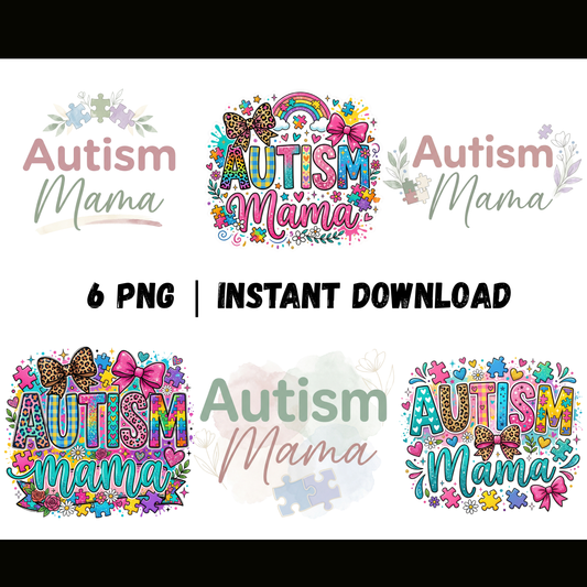 Autism Mama PNG | Awareness Sublimation Design CreativeRino